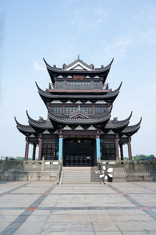 九峰一览楼，东湖景区，平湖市图片素材