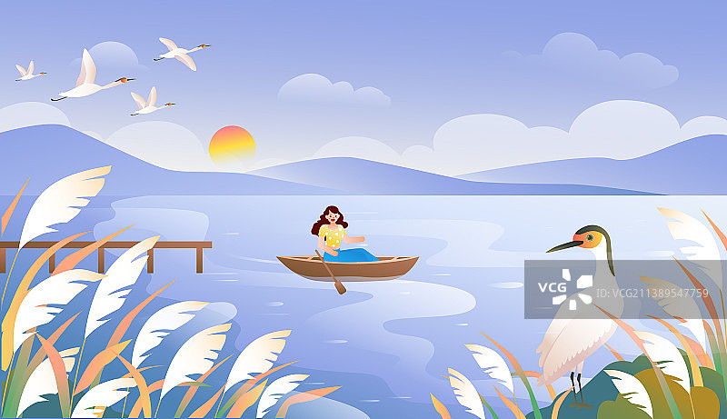 白露插画图片素材