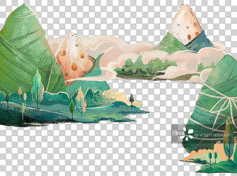 端午粽子山图片素材