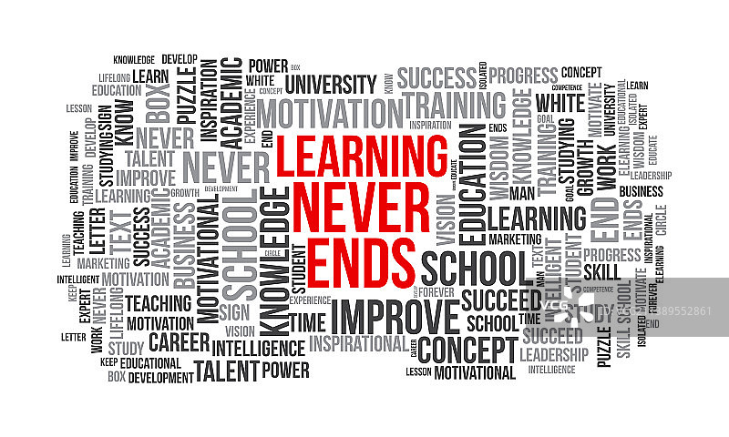 活到老学到老词云模板图片素材