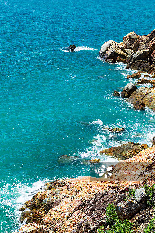 俯瞰蓝色梦幻般的大海图片素材