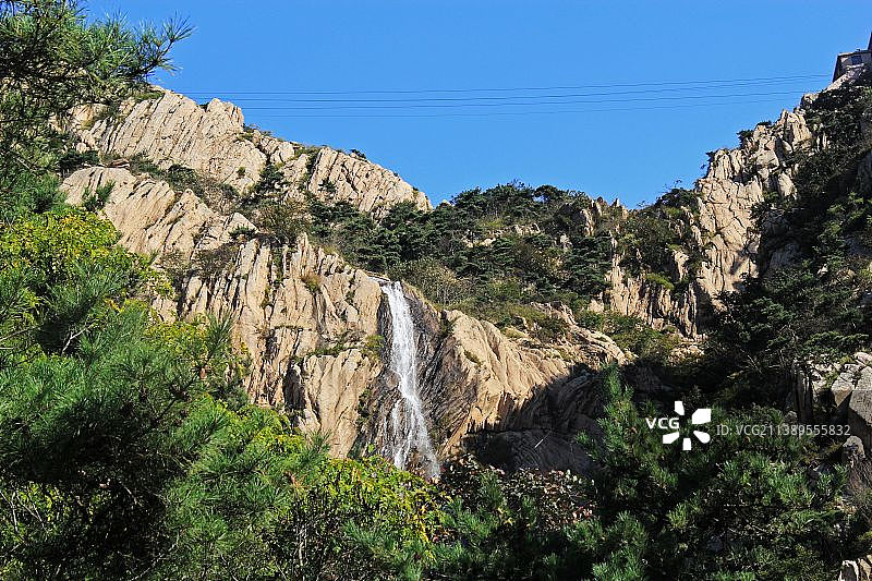 山东天马岛山间瀑布图片素材