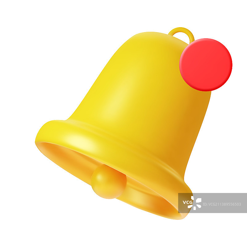 3D通知铃铛图标图片素材