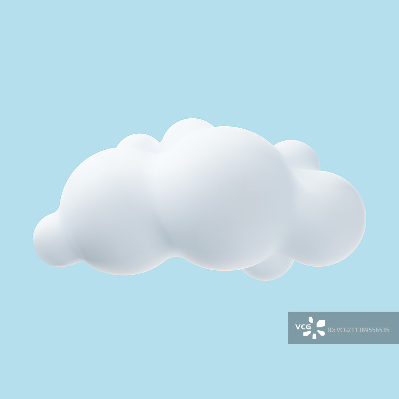 三维逼真简单云朵背景图图片素材