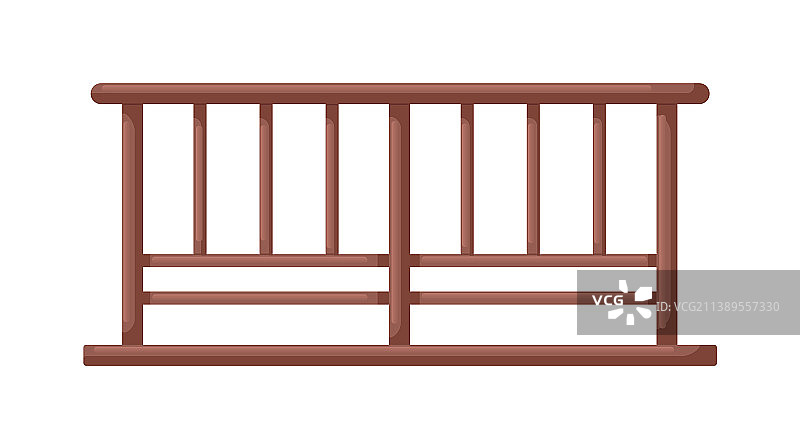 现代木质围栏栏杆图片素材