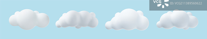 3D简约云朵图片素材