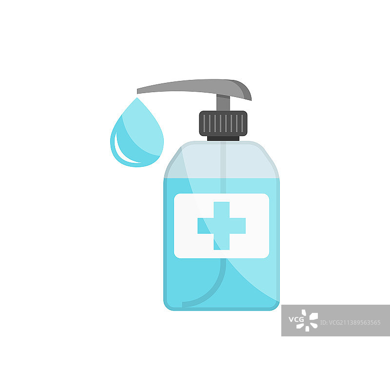 扁平风格的免洗洗手液图标图片素材