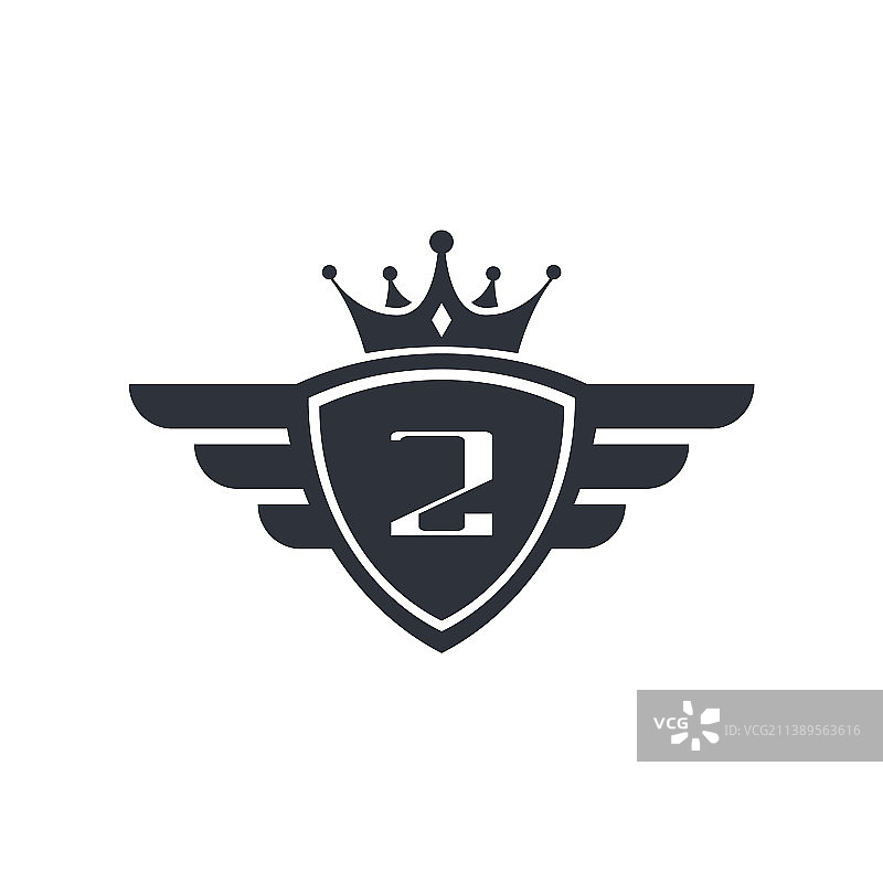 数字2皇家运动胜利标志logo设计图片素材