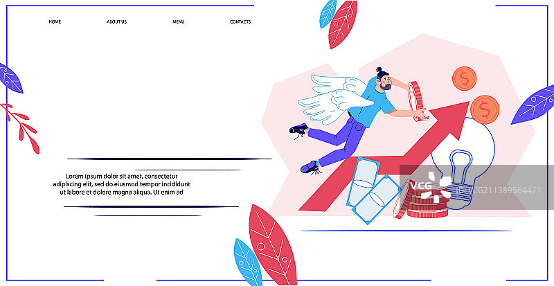 商业启动投资与支持概念图片素材