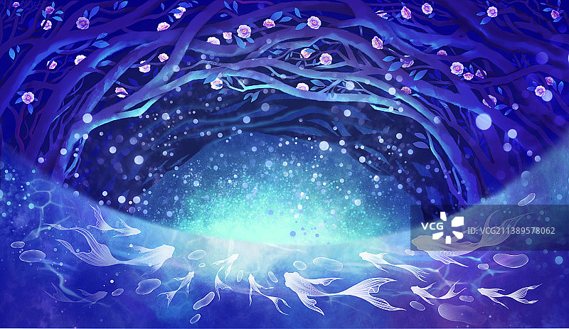 唯美幻境插画图片素材