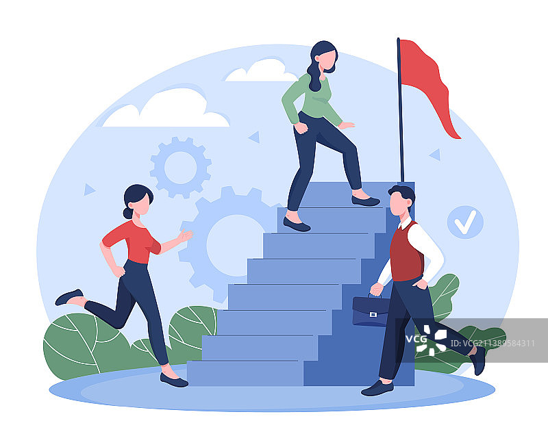 自我成长和个人发展理念图片素材