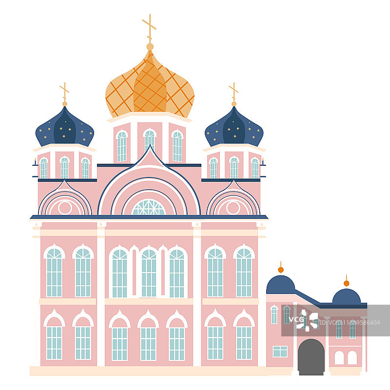 东正教俄罗斯教堂隔离图片素材