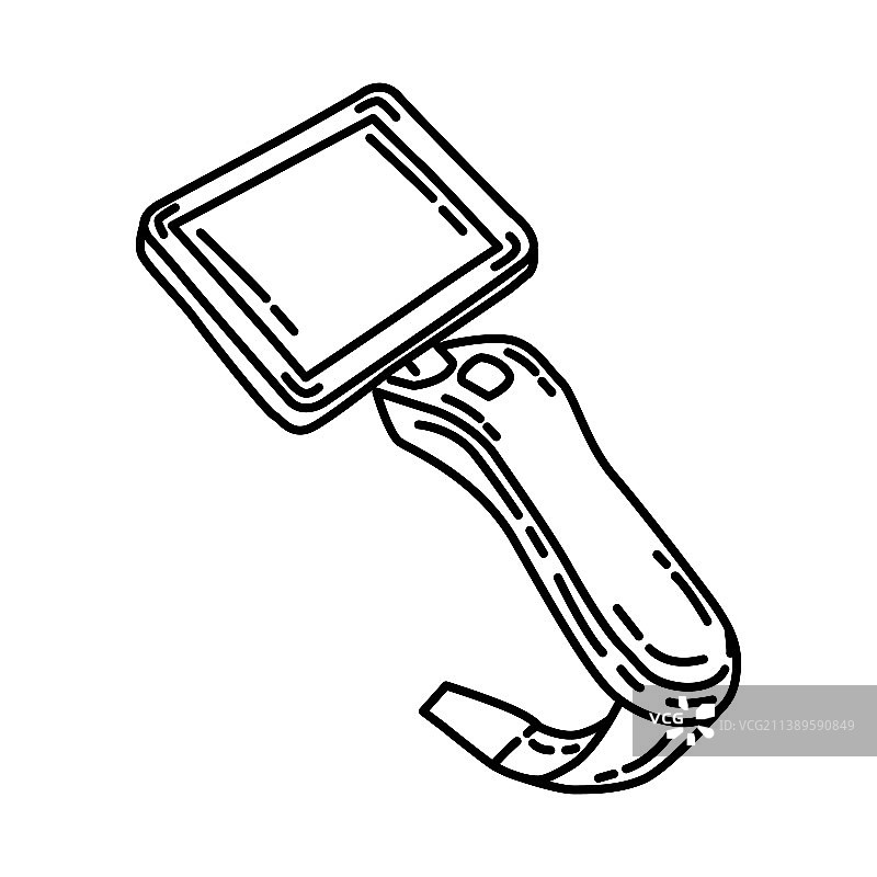 喉镜气管插管涂鸦手绘图标图片素材