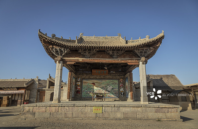 镇北堡影视城，街道，镇北堡西部影视城，复古的建筑与街道图片素材