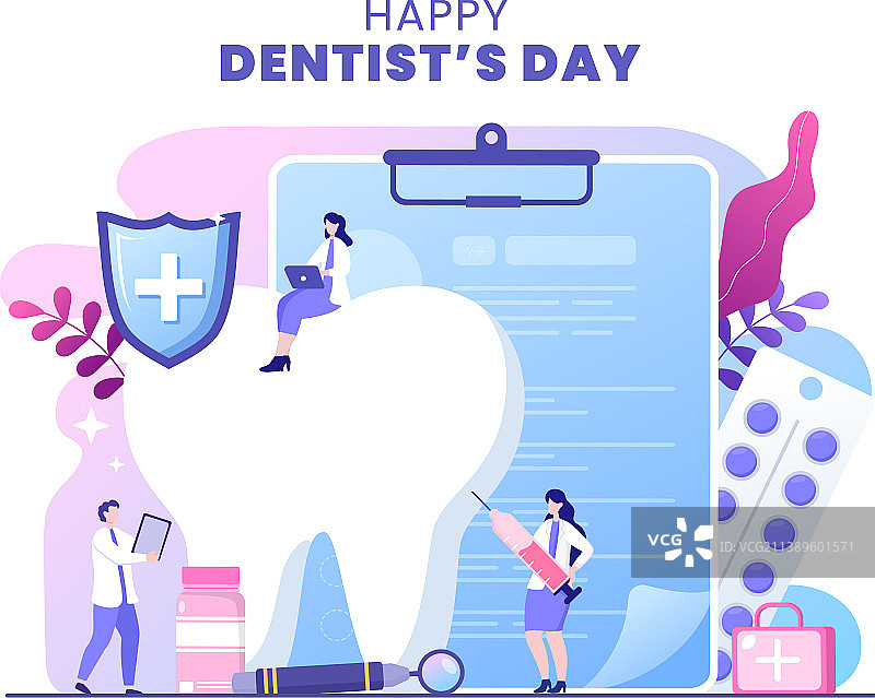 世界牙医日与牙齿和牙科图片素材