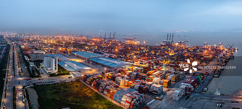 中国广东省广州市南沙区南沙港图片素材