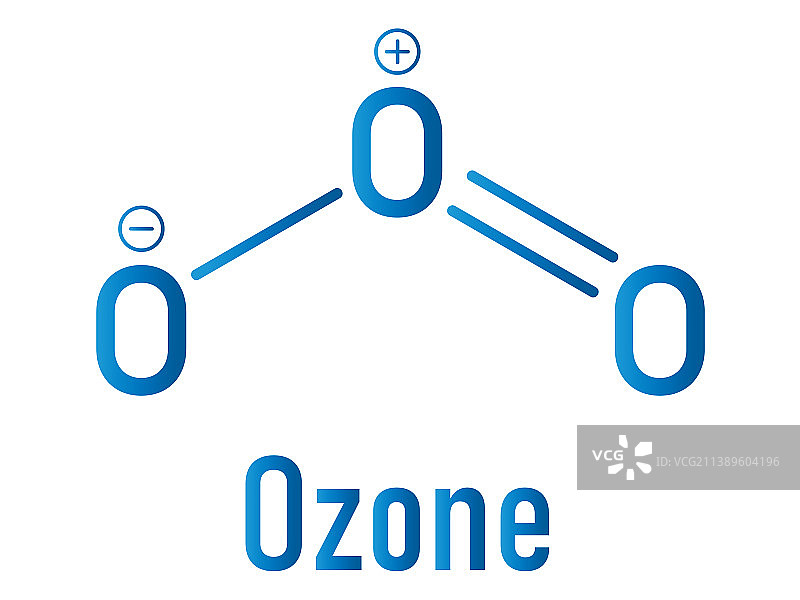 臭氧分子化学结构图片素材