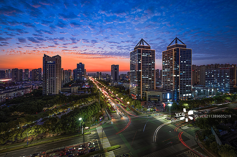 武进世贸中心夜景风光图片素材