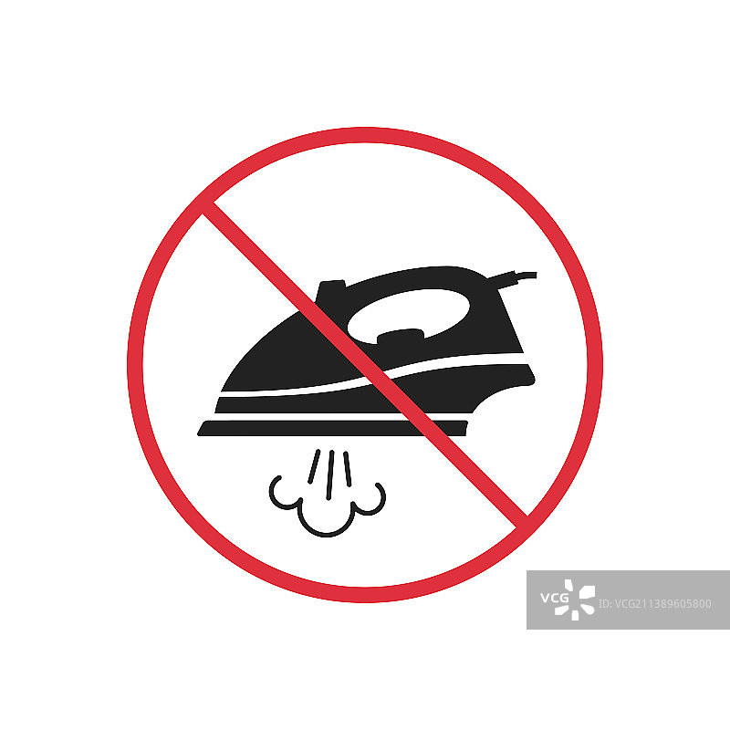 禁止蒸汽熨斗标志图标图片素材