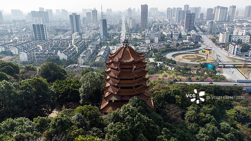 四川省德阳市旌阳区钟鼓楼图片素材