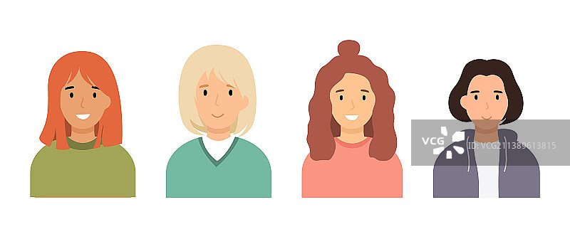 女性头像可爱肖像合集图片素材