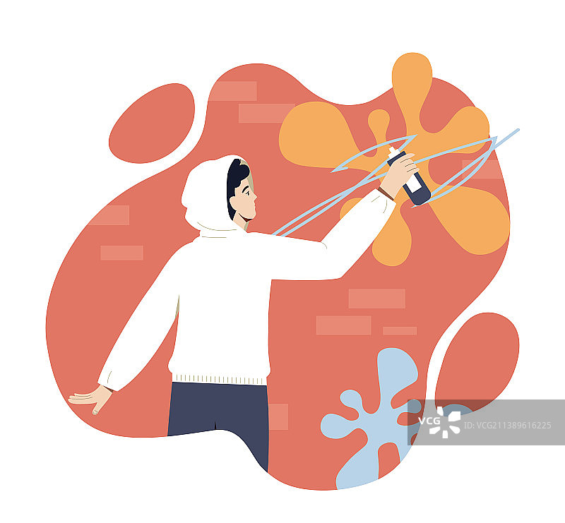 年轻的街头艺术家图片素材