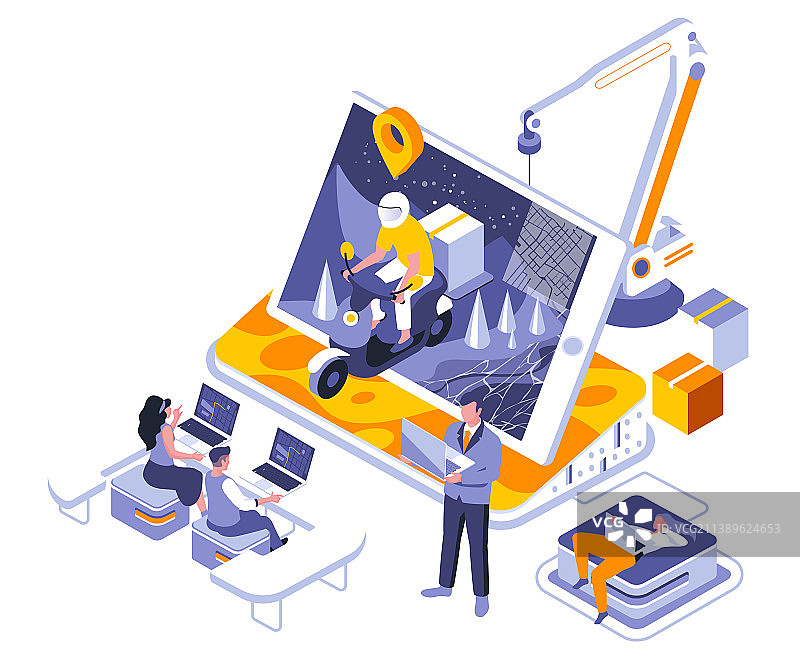 在线配送着陆页模板图片素材