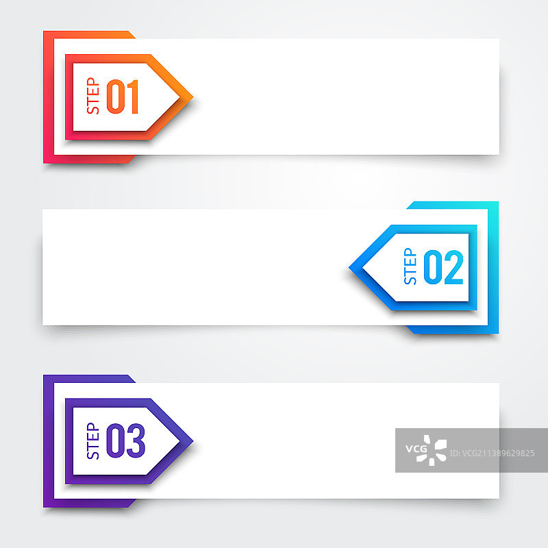 三步选项信息图图片素材