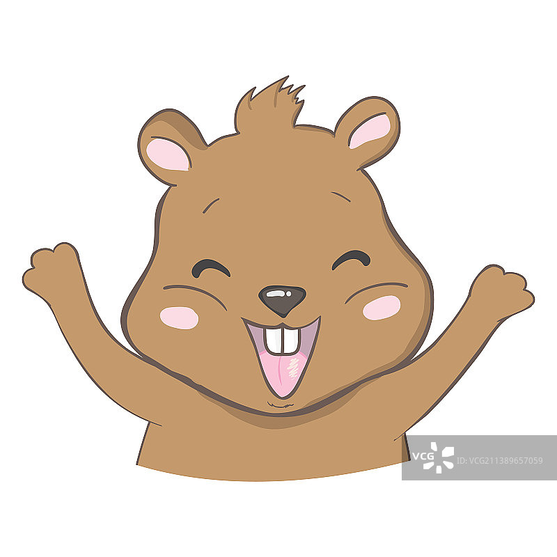 适合作为吉祥物的可爱土拨鼠土拨鼠日图片素材