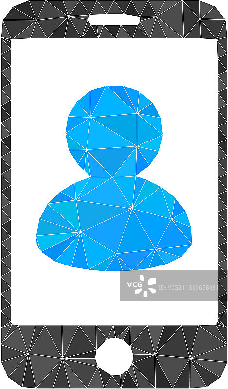 智能手机纵向三角形镶嵌图标图片素材