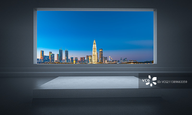 深圳城市风光建筑展台空间图片素材
