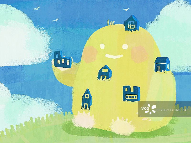 大怪物小房子图片素材