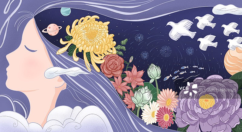 三八妇女节鲜花满满图片素材