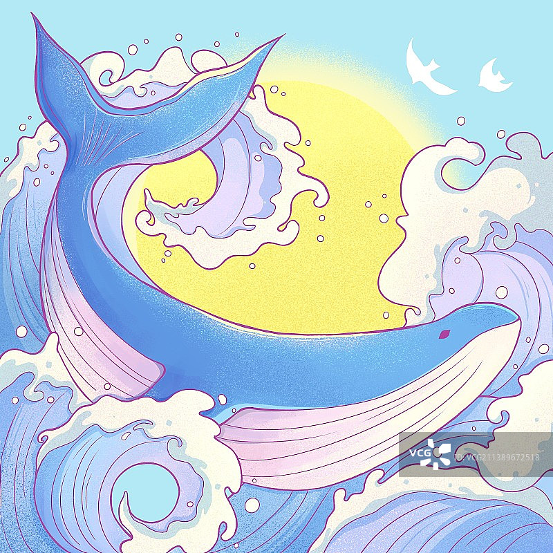 云海鲸鱼图片素材