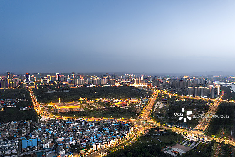 洛阳市洛龙区天际线日落图片素材