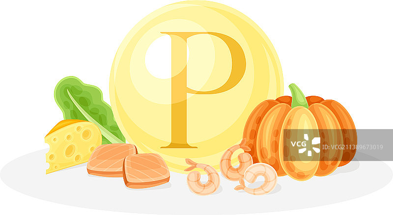 维生素P的来源：奶酪、三文鱼、鱼、虾图片素材