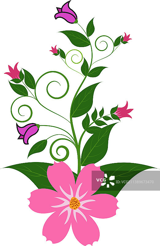 卡通可爱玫瑰花图片素材