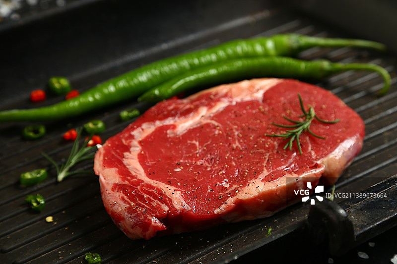 澳洲谷饲S肉眼牛排图片素材