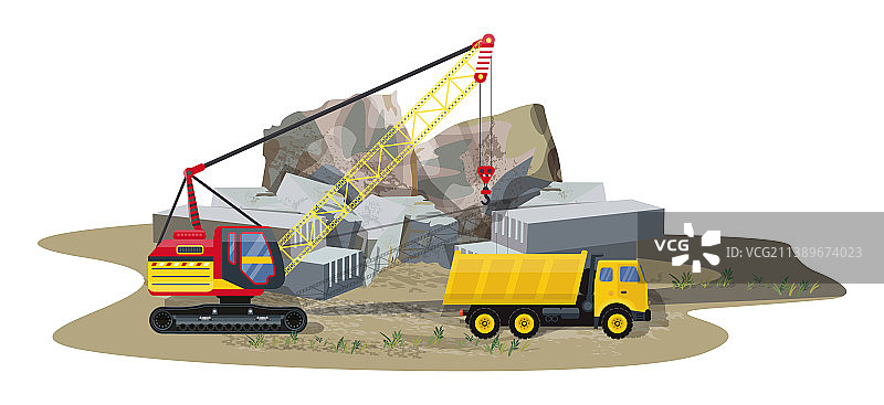 花岗岩采石场图片素材