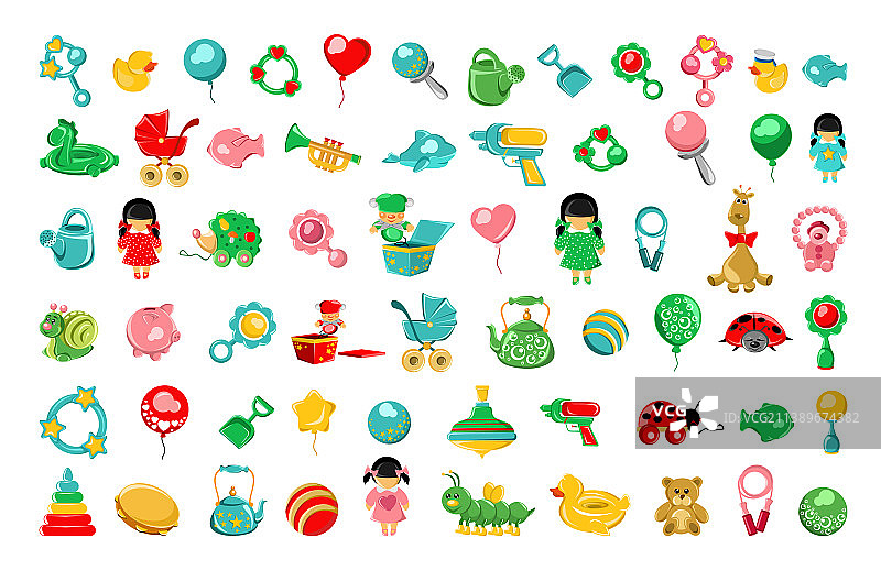儿童玩具套装图片素材