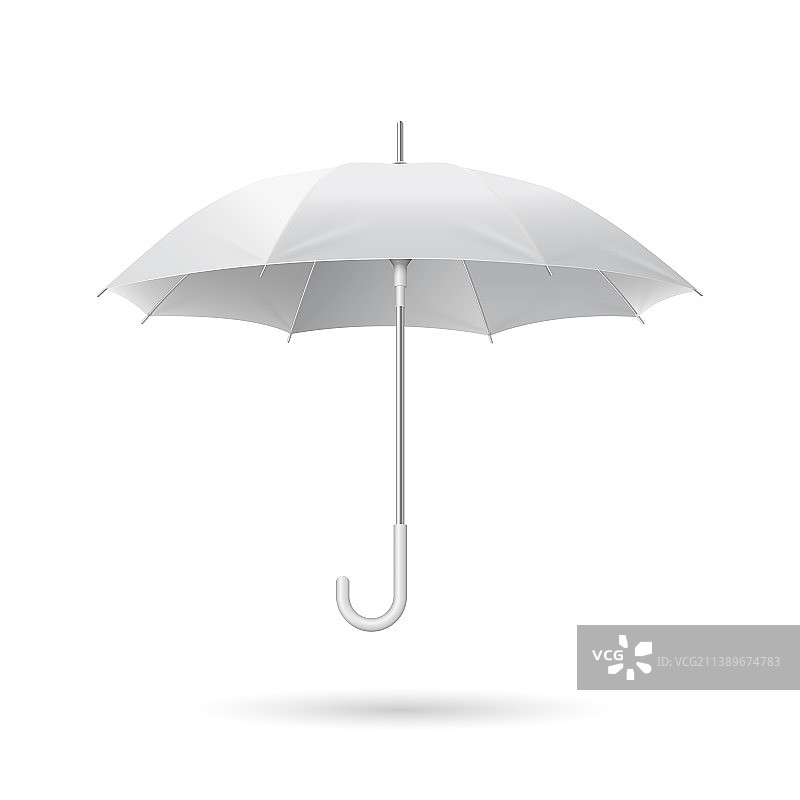 3D逼真渲染空白雨伞图标图片素材