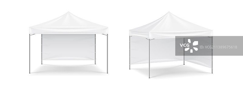 弹出式顶篷帐篷逼真模型套装图片素材