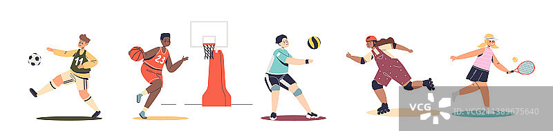 孩子们进行足球运动图片素材