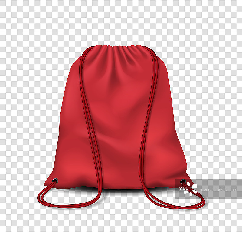 束口袋背包或小袋模型图片素材