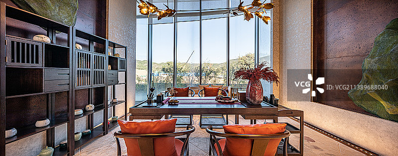 样板间中式书房图片素材