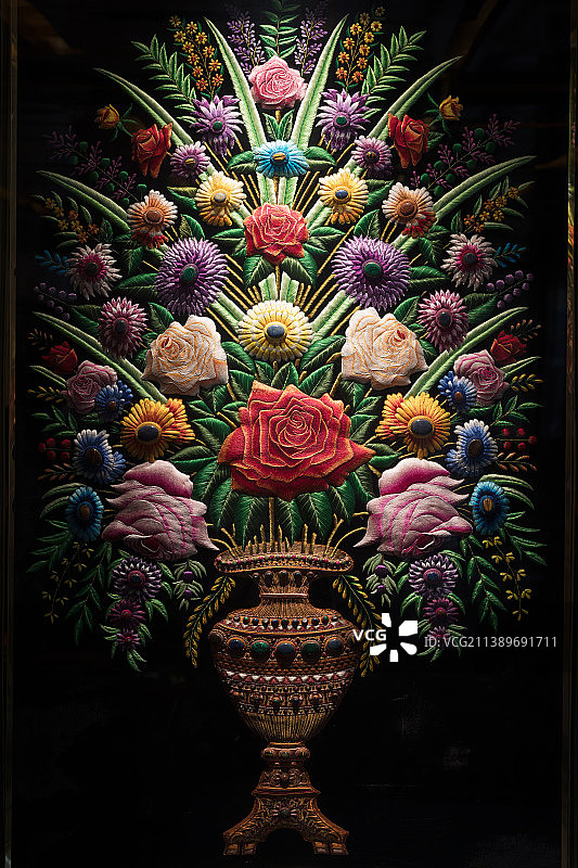 刺绣花朵图片素材