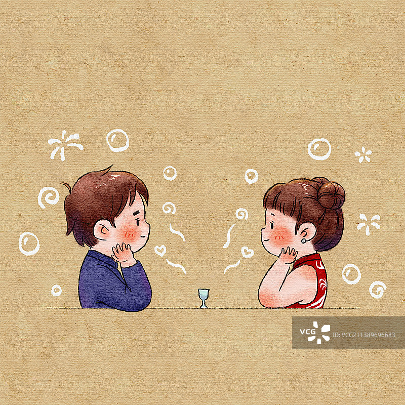 七夕情侣头像图片素材