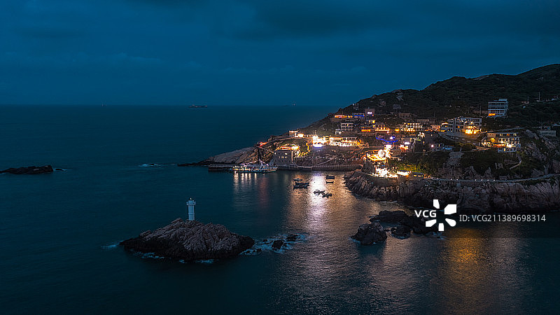 夜晚的东极岛图片素材