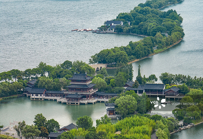 江苏苏州吴中区东太湖城市风光图片素材