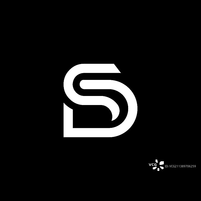 SD或DS抽象字母，杰出专业图片素材